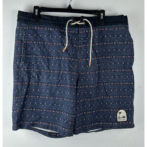 Howler Brothers Trunks Board Shorts Men’s 36 Blue Red White Geometric Bros.
